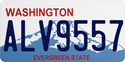 WA license plate ALV9557
