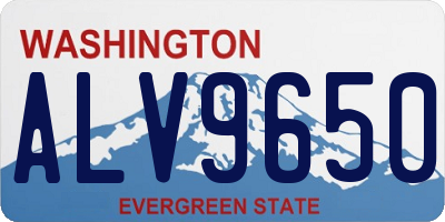 WA license plate ALV9650