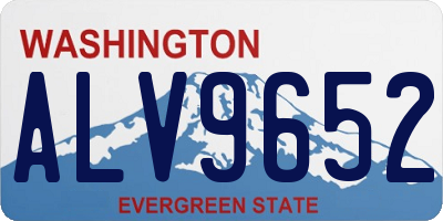 WA license plate ALV9652