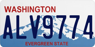 WA license plate ALV9774
