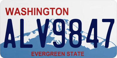 WA license plate ALV9847