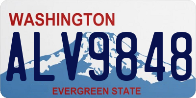 WA license plate ALV9848