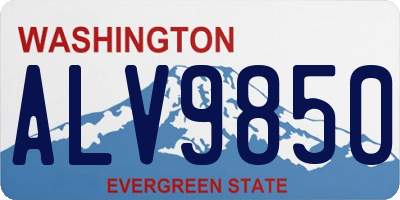 WA license plate ALV9850