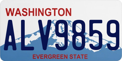 WA license plate ALV9859