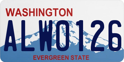 WA license plate ALW0126