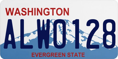 WA license plate ALW0128