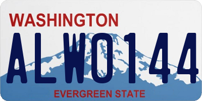 WA license plate ALW0144