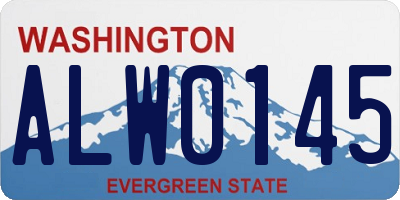 WA license plate ALW0145