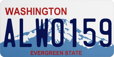 WA license plate ALW0159