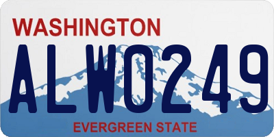 WA license plate ALW0249