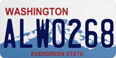 WA license plate ALW0268