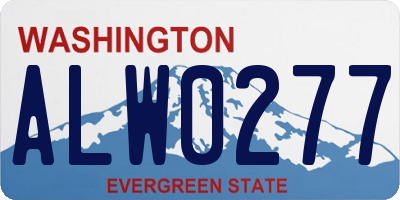 WA license plate ALW0277