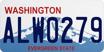 WA license plate ALW0279
