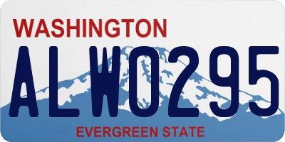 WA license plate ALW0295