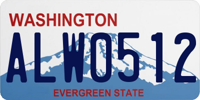 WA license plate ALW0512