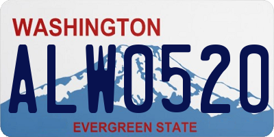 WA license plate ALW0520