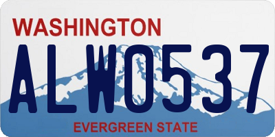 WA license plate ALW0537