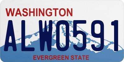 WA license plate ALW0591