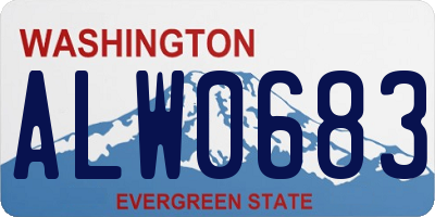 WA license plate ALW0683