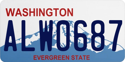 WA license plate ALW0687