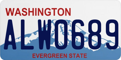 WA license plate ALW0689