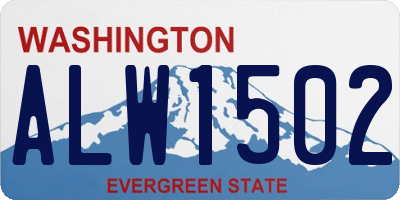 WA license plate ALW1502