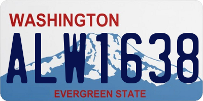WA license plate ALW1638