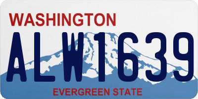WA license plate ALW1639