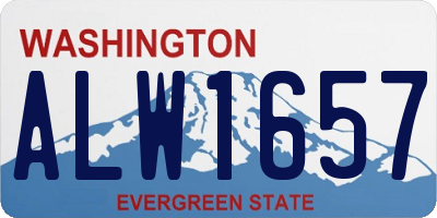 WA license plate ALW1657
