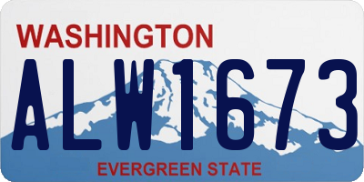 WA license plate ALW1673