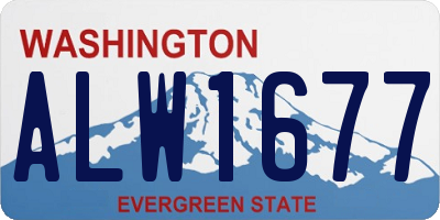 WA license plate ALW1677