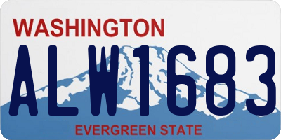 WA license plate ALW1683