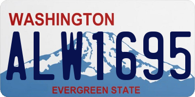 WA license plate ALW1695