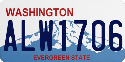 WA license plate ALW1706