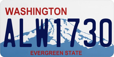 WA license plate ALW1730