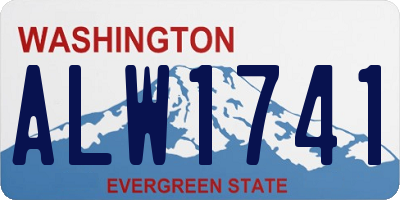 WA license plate ALW1741