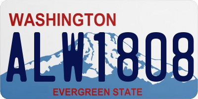 WA license plate ALW1808