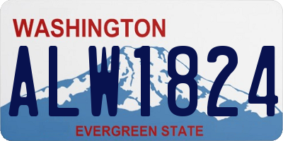 WA license plate ALW1824