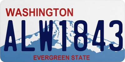 WA license plate ALW1843