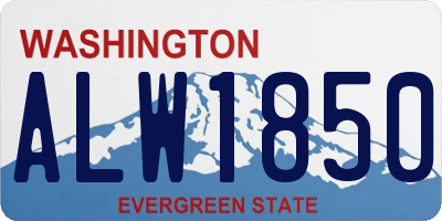 WA license plate ALW1850
