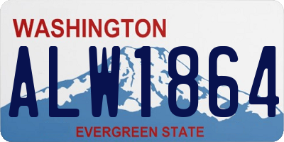 WA license plate ALW1864