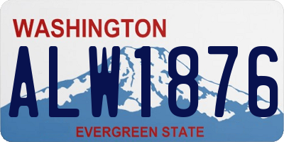 WA license plate ALW1876