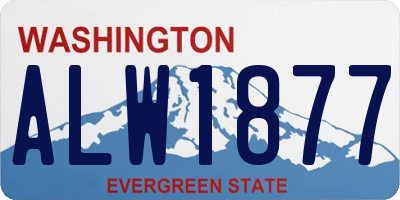 WA license plate ALW1877