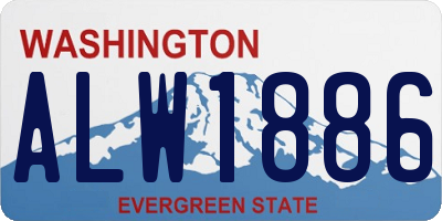 WA license plate ALW1886