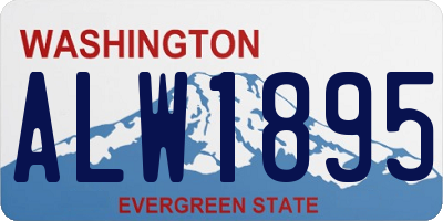 WA license plate ALW1895