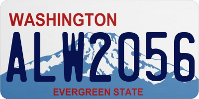 WA license plate ALW2056