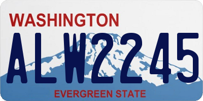WA license plate ALW2245