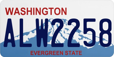 WA license plate ALW2258