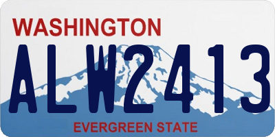 WA license plate ALW2413