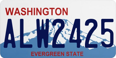WA license plate ALW2425